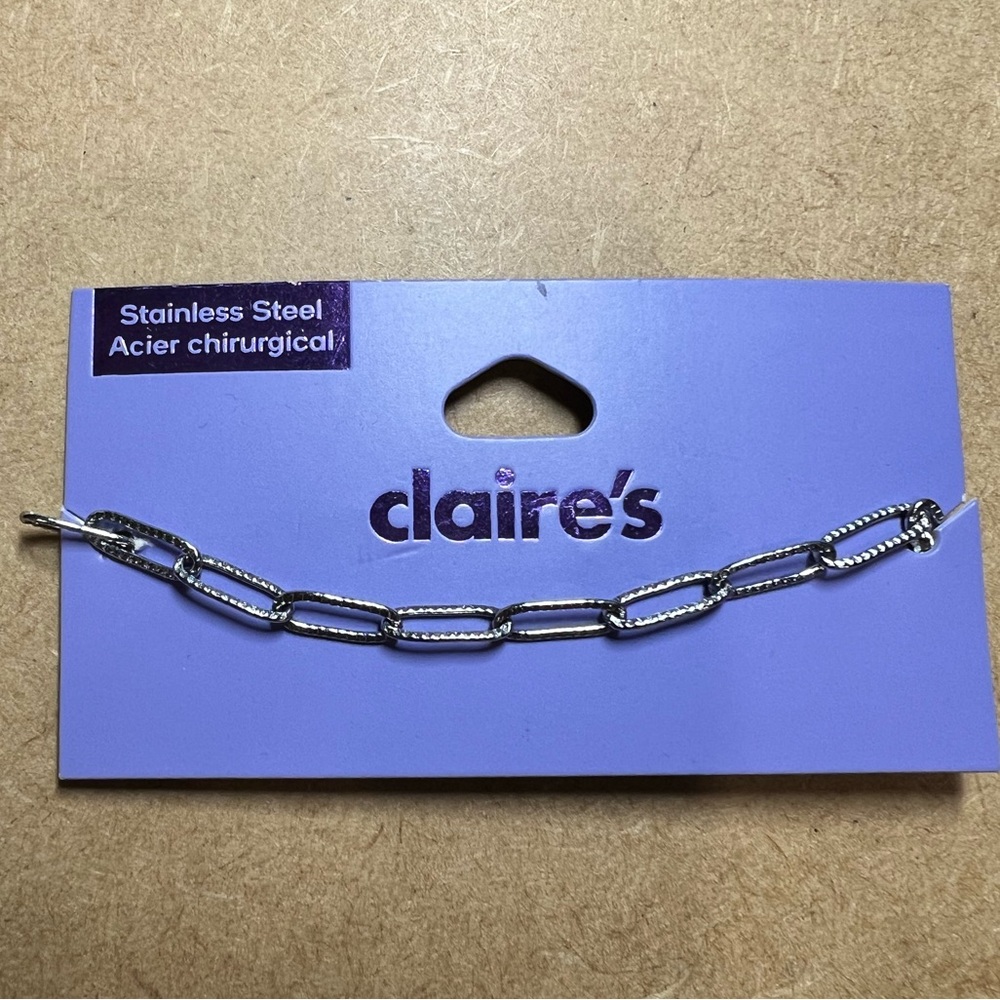 Claire's NWT Stainless Steel Link Bracelet